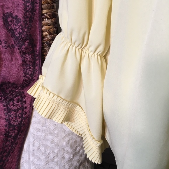 Ellen Tracy pleated ruffle blouse - Picture 3 of 8